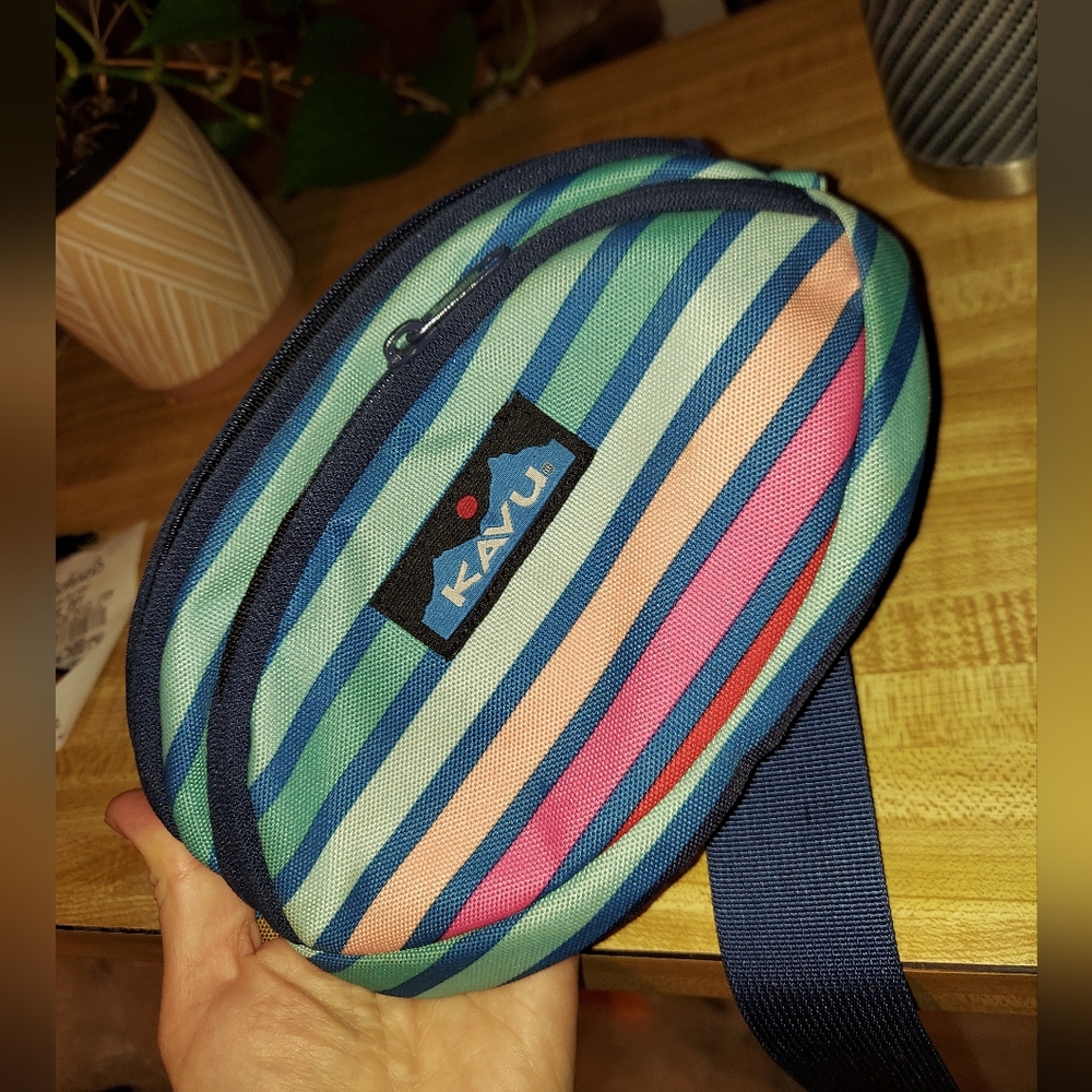 Rainbow blue colors active Fanny pack